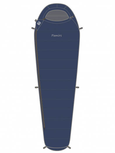Спальный мешок пуховый BASK PAMIRS V2 700+ XL 22028