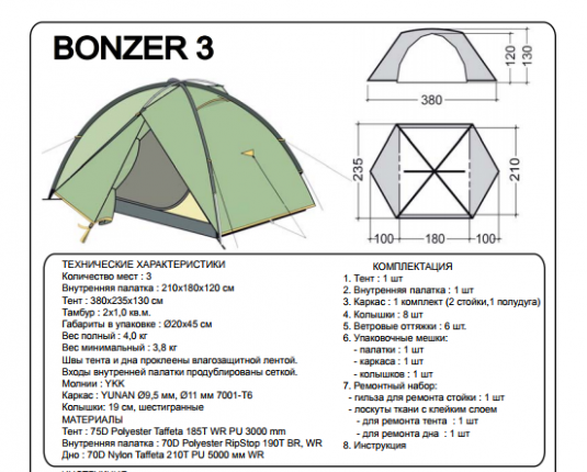 Инструкции по сборке и эксплуатации палаток