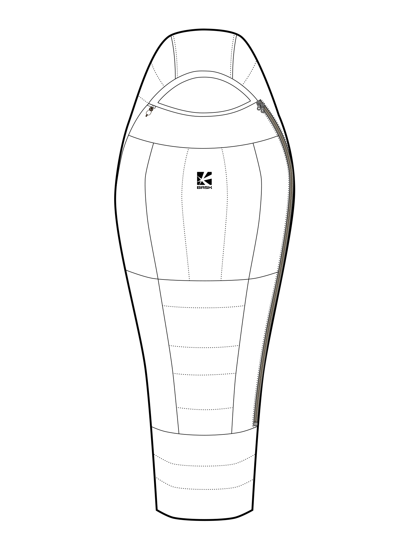 Спальный мешок пуховый Bask Karakoram V4 M 23001 - купить с доставкой